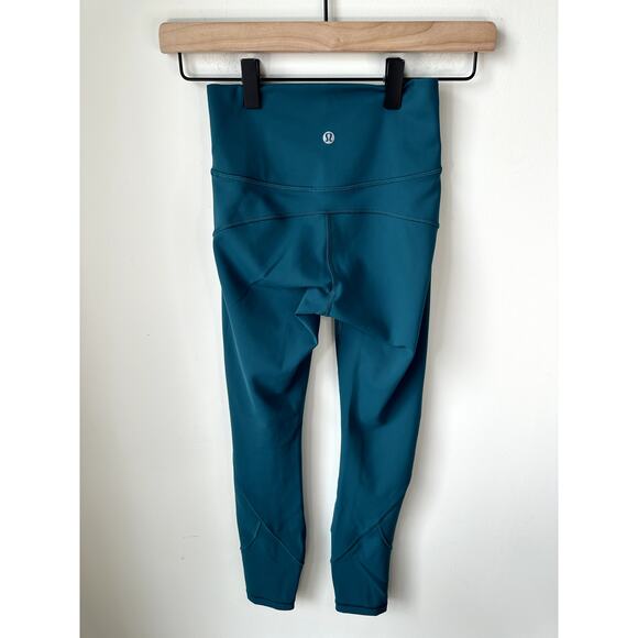Lululemon In Movement Tight 25" *Everlux Size 2 Bermuda Teal - Picture 3 of 10